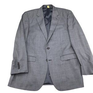 Ralph Lauren Blazer Men 44L Gray Woven Wool Classic Double Vent Suit Jacket‎